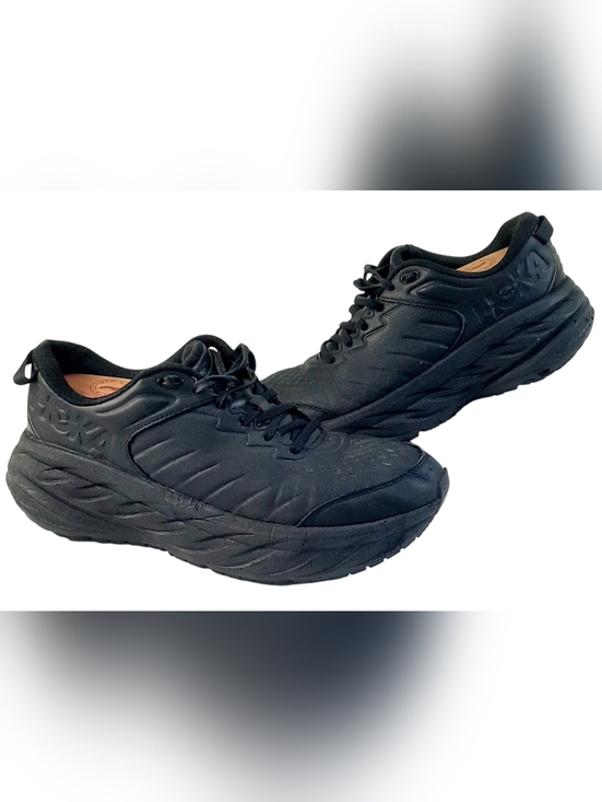 Shoes - Hoka One One Bondi SR Womens Sz 10.5 Black Anti Slip Sneakers Work No Insole